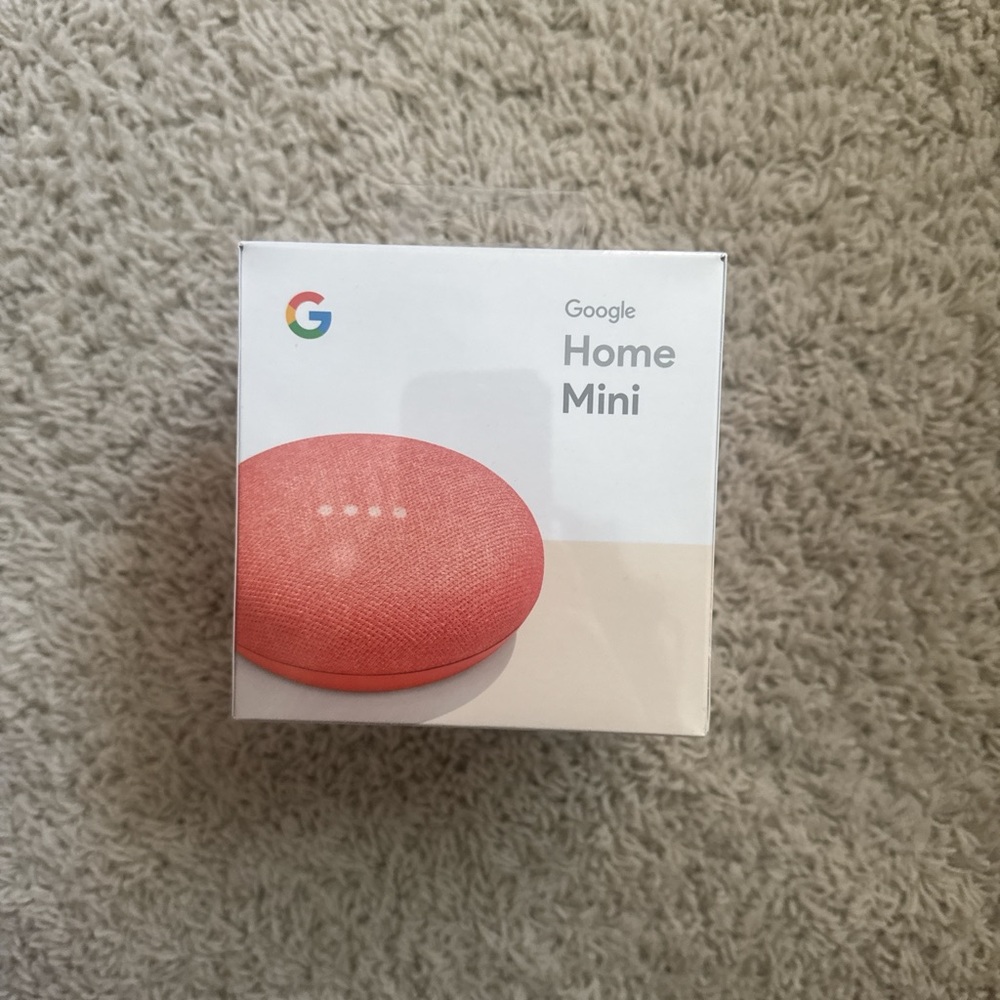Google Home Mini in Bright Coral